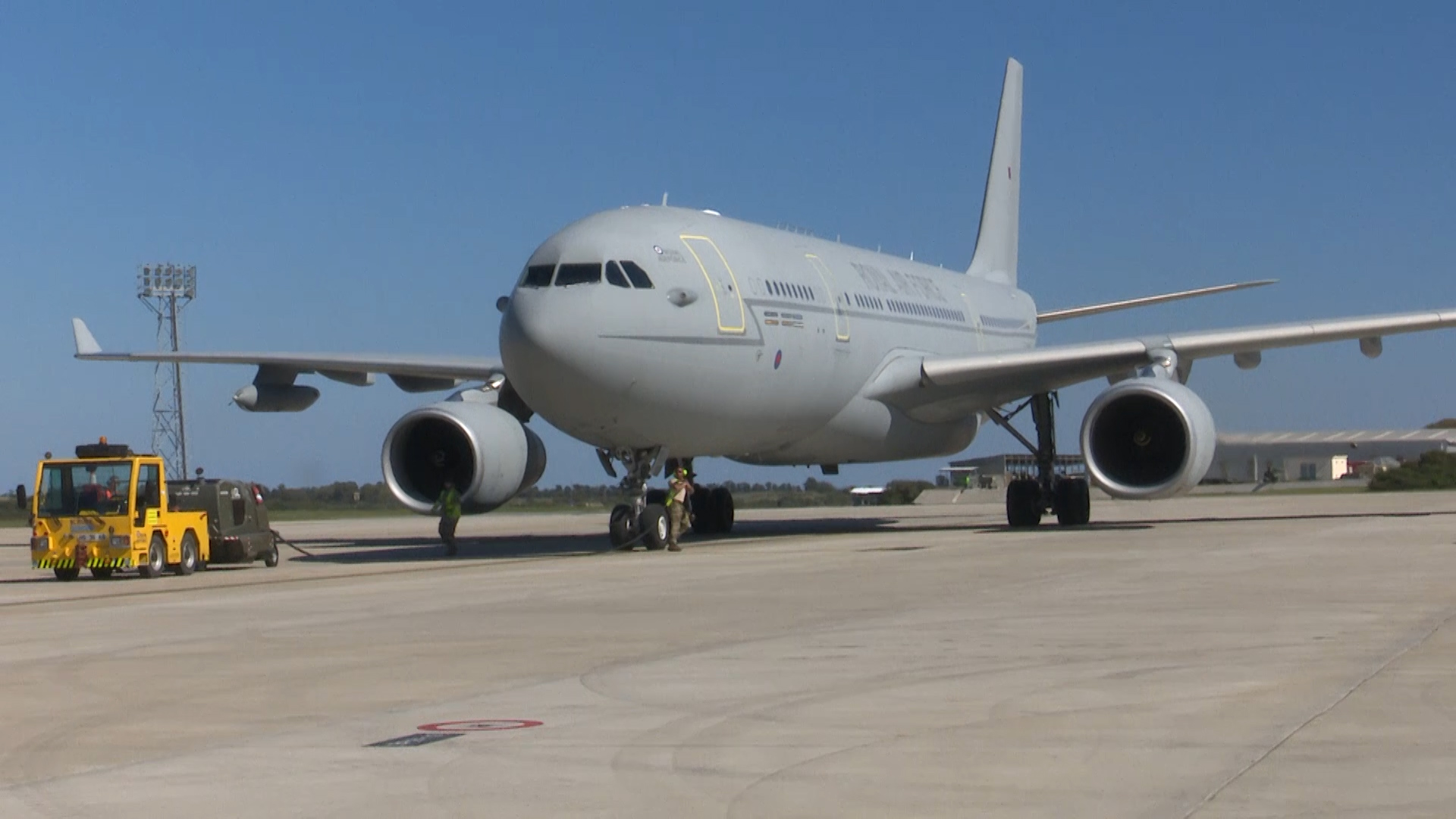 The vaccines arrived on an RAF Voyager at RAF Akrotiri.