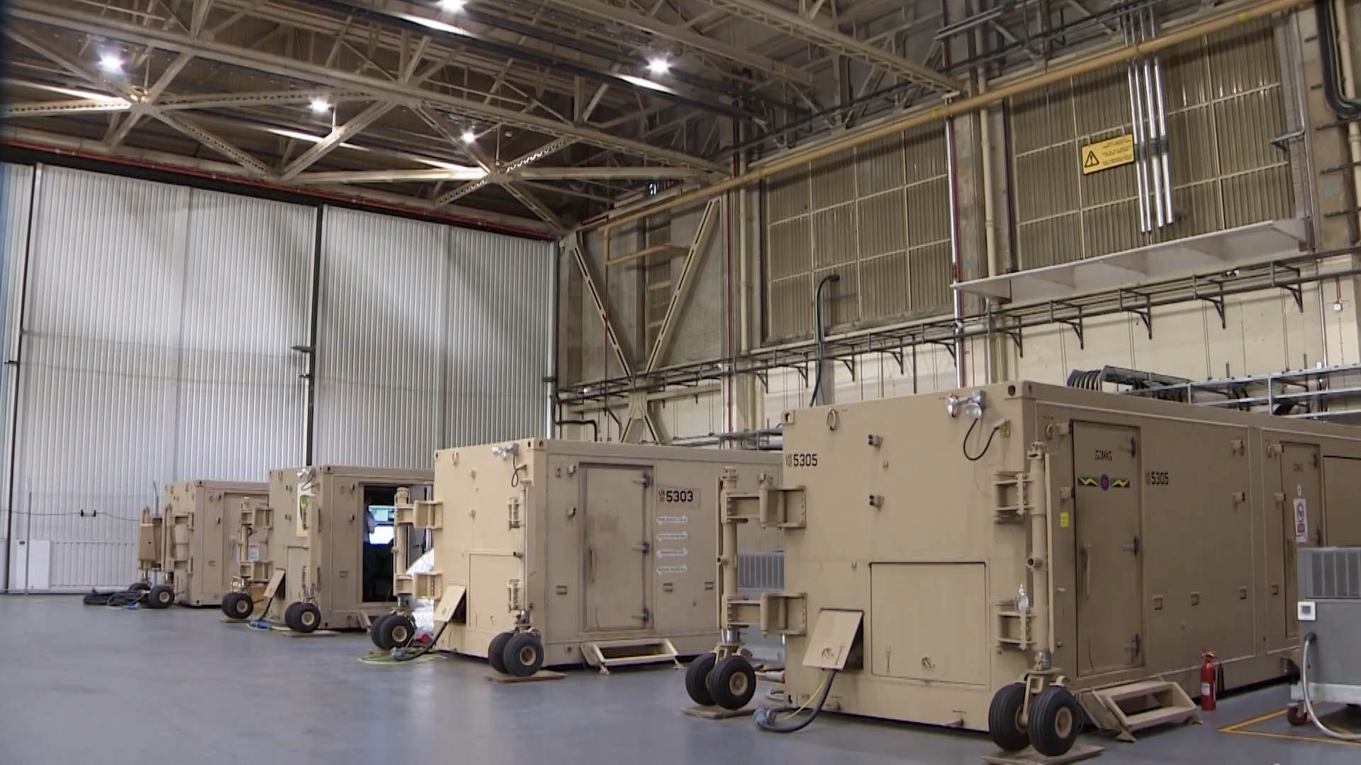 RAF Waddington Reaper pilots shipping container 200423 CREDIT BFBS