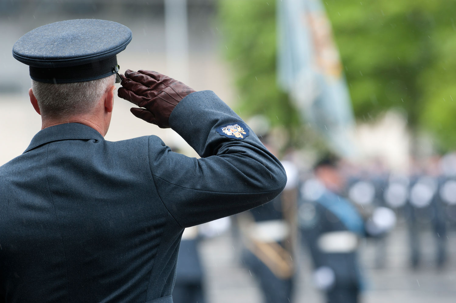 RAF Warrant Officer salute 2014