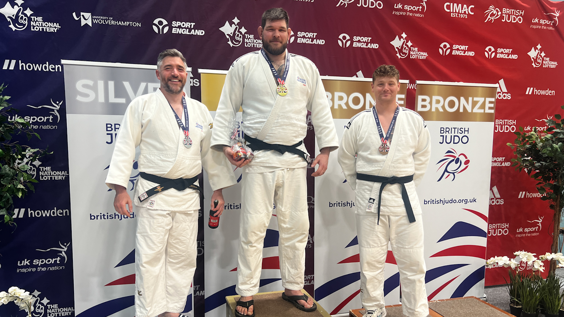 RAF judokas win complete set of medals at British Veterans Open CREDIT BFBS DATE 31032025.jpg 