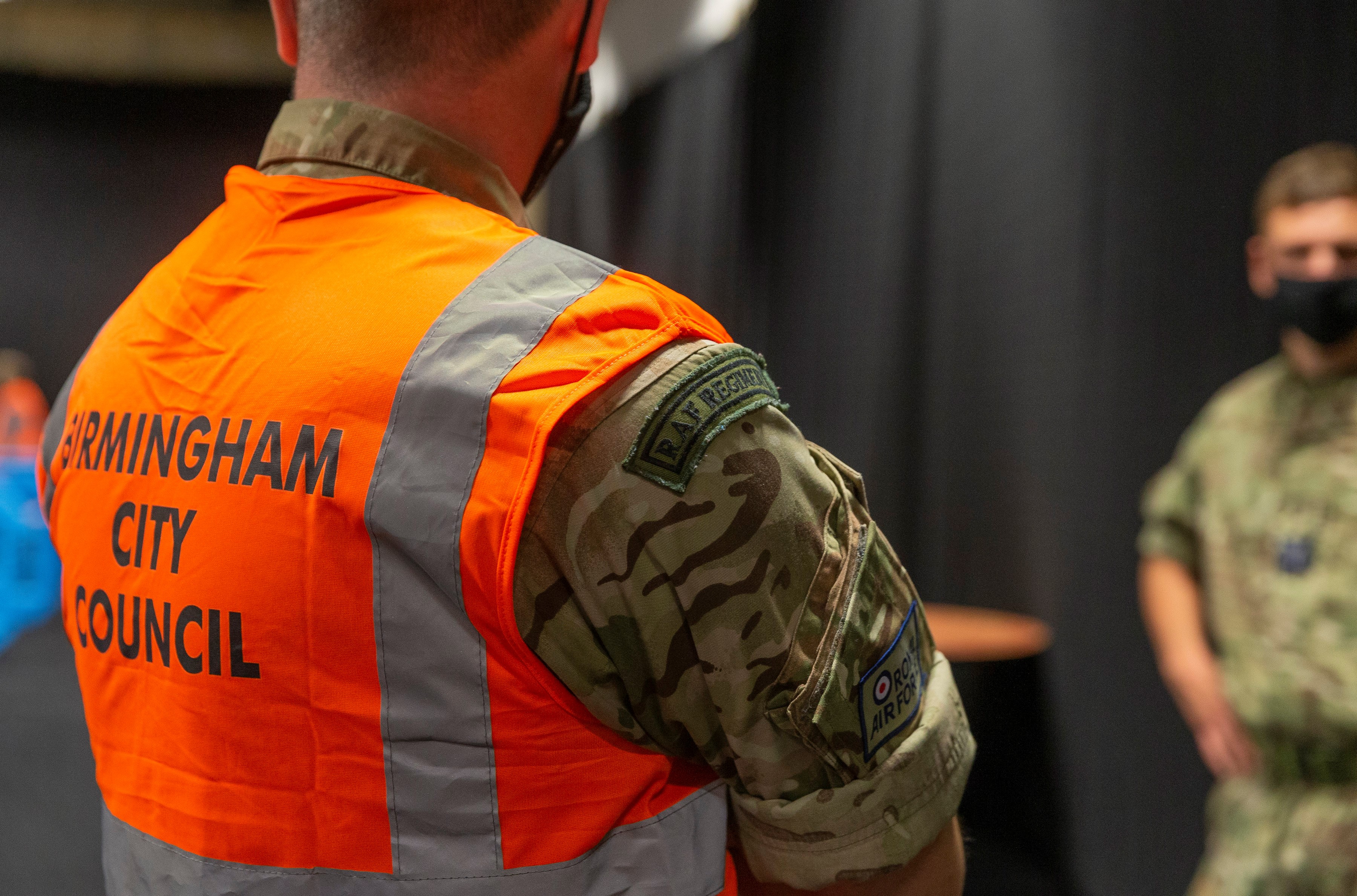 Cover image: RAF personnel have begun to help Birmingham City Council with its coronavirus testing programme (Picture: Birmingham City Council). 