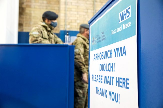 RAF personnel recently carried out COVID-19 testing in Merthyr Tydfil in Wales  (Picture: MOD). 