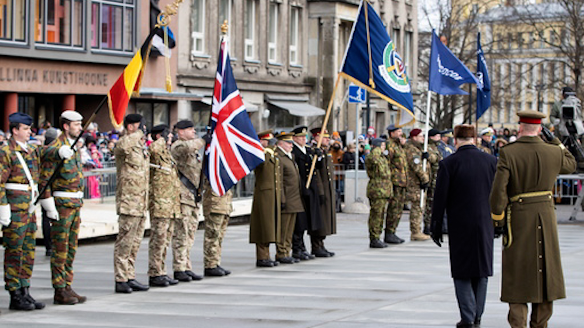 	RAF personnel taking part in Estonia's Independence Day celebrations