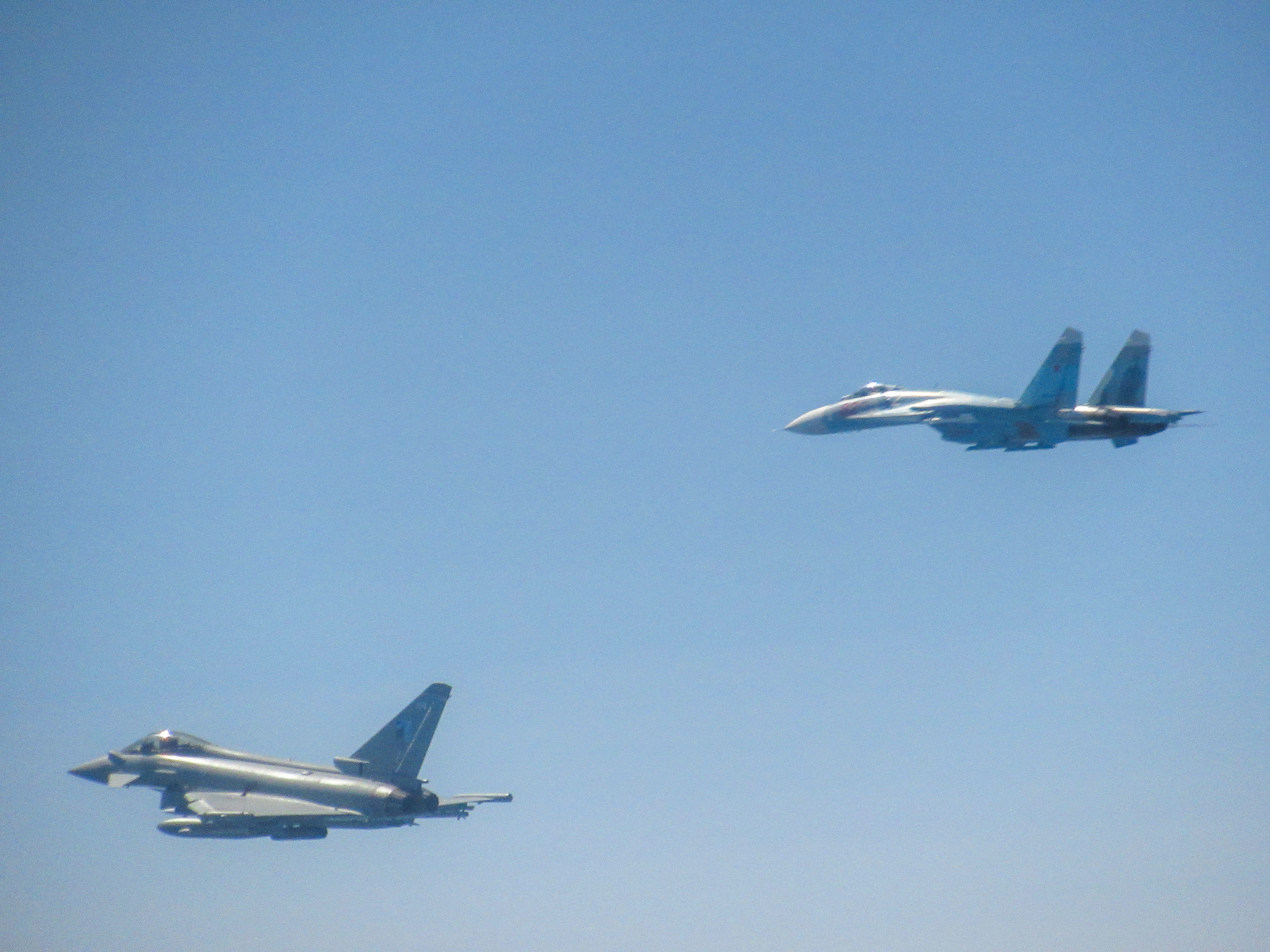 RAF typhoon pictured alongside russian militray aircarft 22062023 credit RAF .jpg