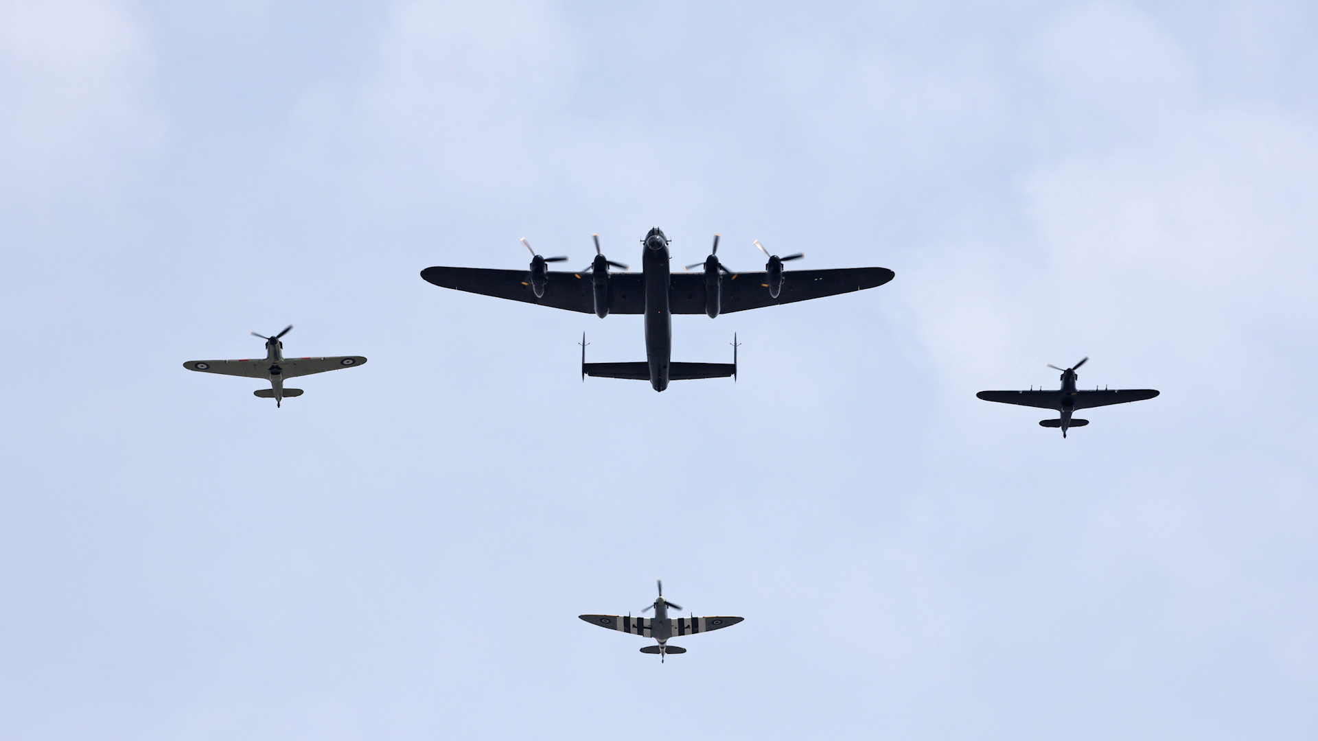 Battle of Britain Memorial Flight during King's birthday parade flypast