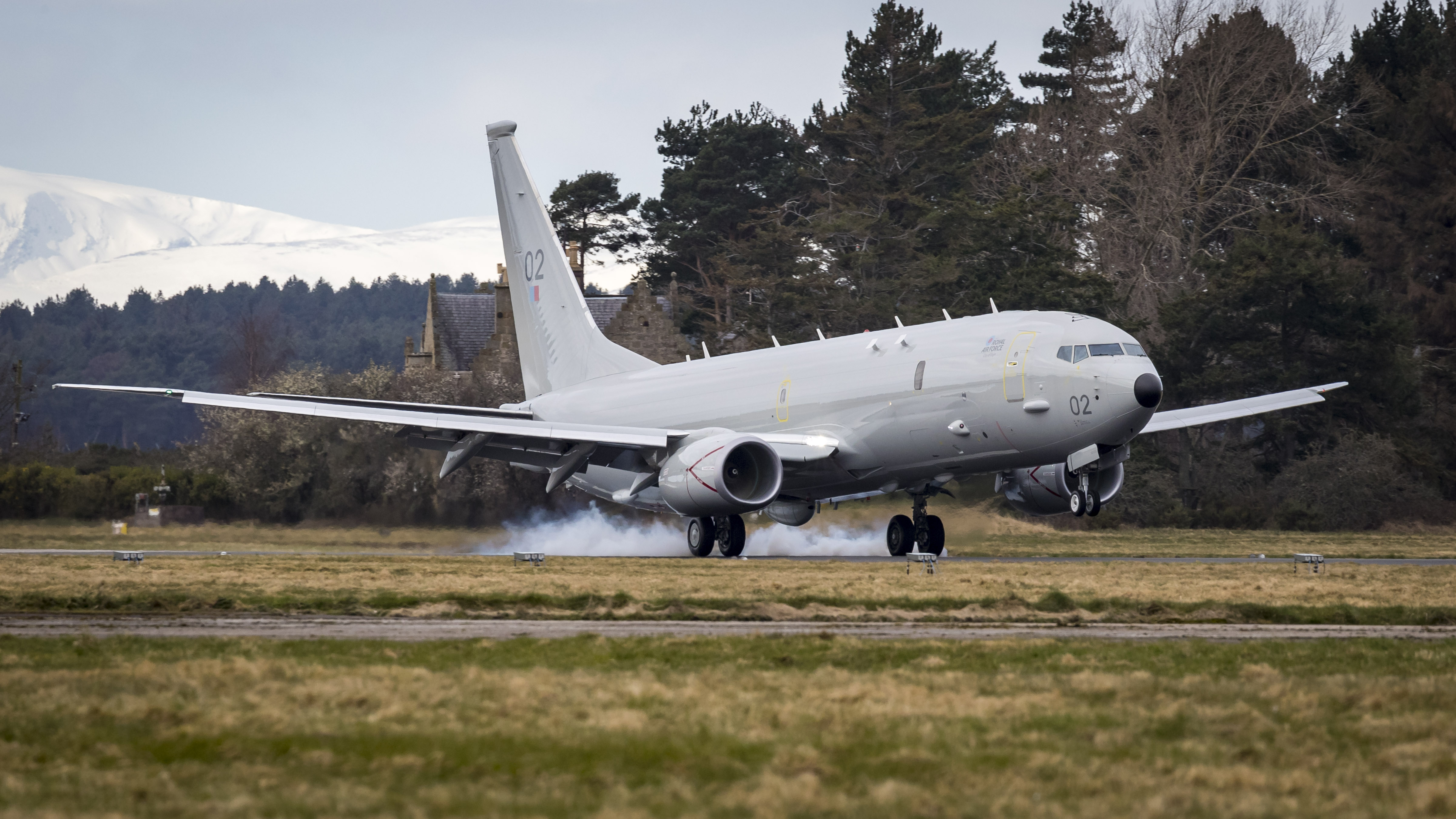 RAF's second P-8A Poseidon arrives at Kinloss Barracks