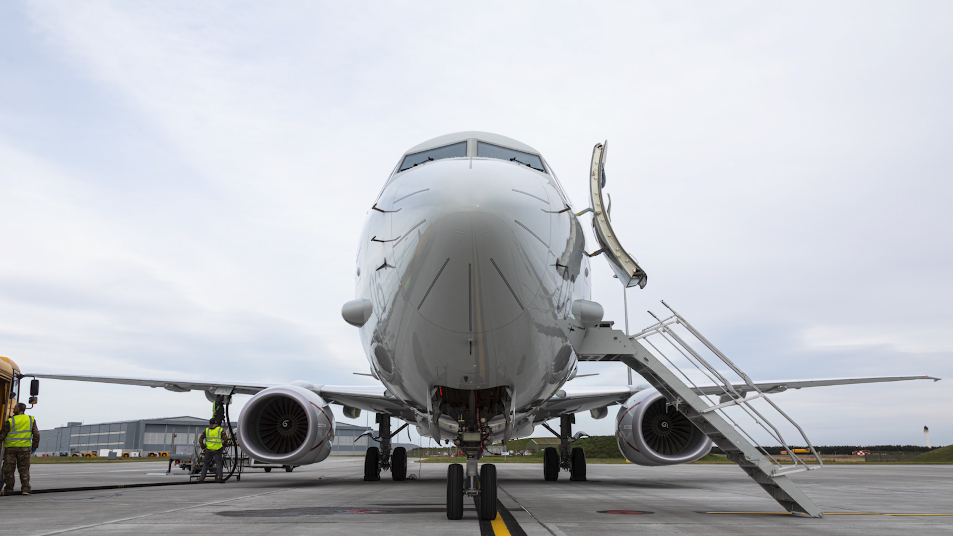 RAF's sixth P-8A Poseidon aircraft at RAF Lossiemouth