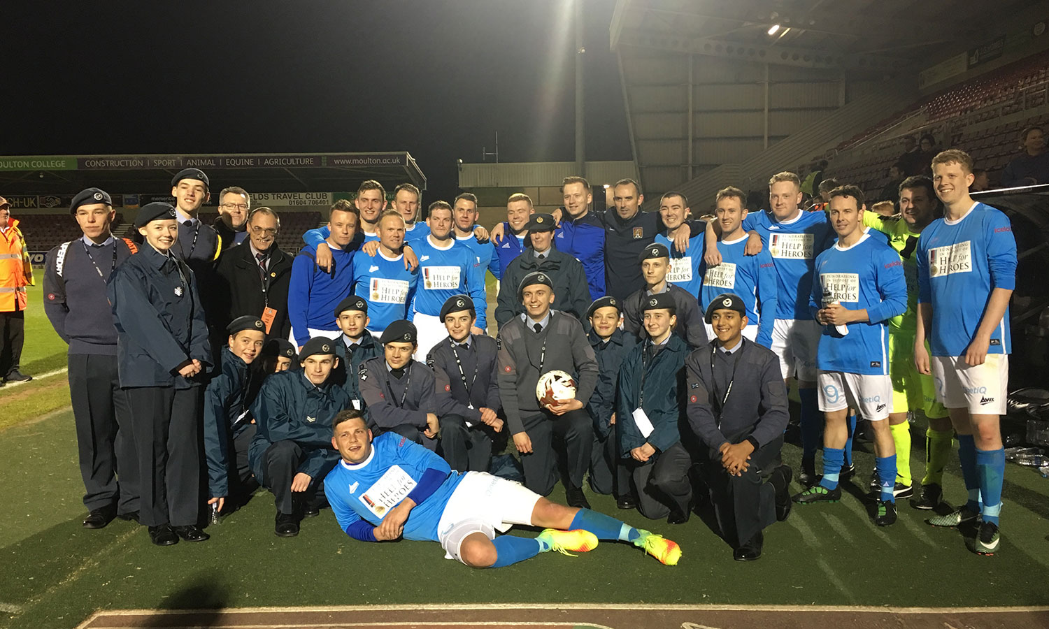 The RAF team at Northampton Town's ground