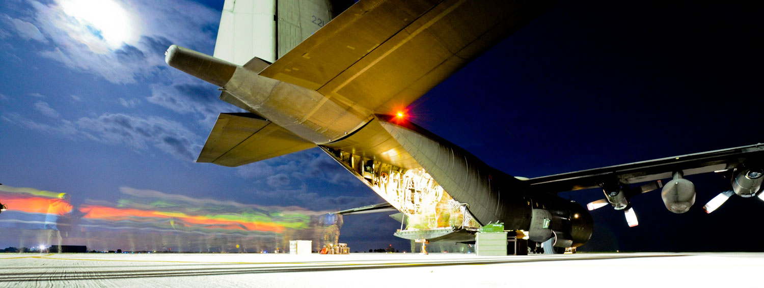 Royal Air Force personnel file out of a Hercules C130 transport aircraft during Operation Ellamy in early 2011 (Picture: Crown Copyright 2011 / SAC Neil Chapman).