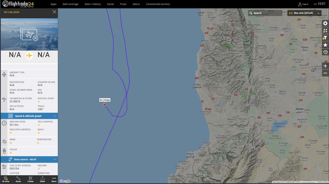 RC135U route