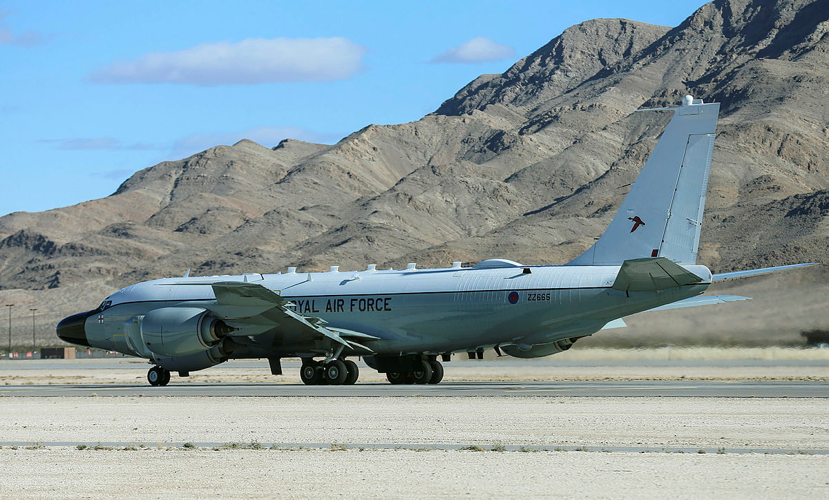 An RC-135W Rivet Joint at Nellis Air Force Base Nevada