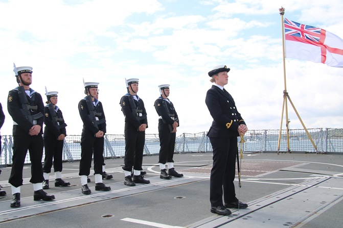 HMS Richmond's guard of honour