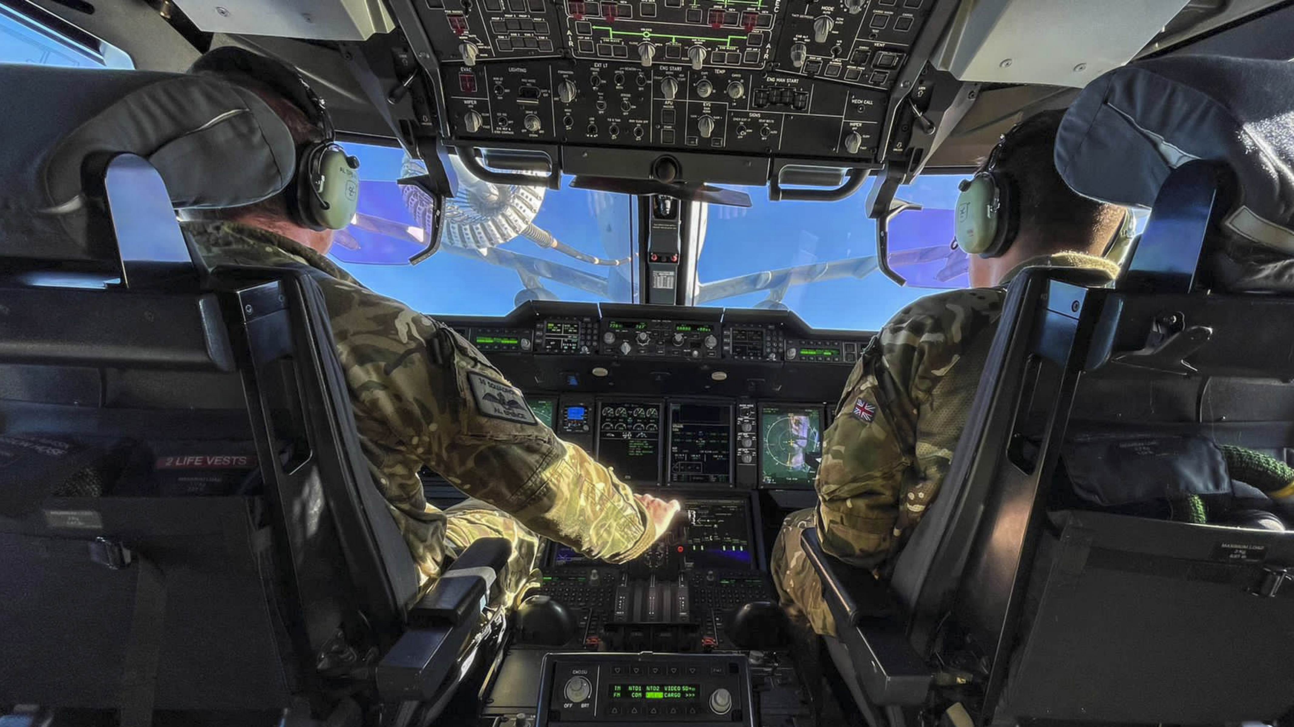 The RAF Atlas was flown from RAF Brize Norton to Ascension Island before flying on to the Falklands (Picture: RAF).