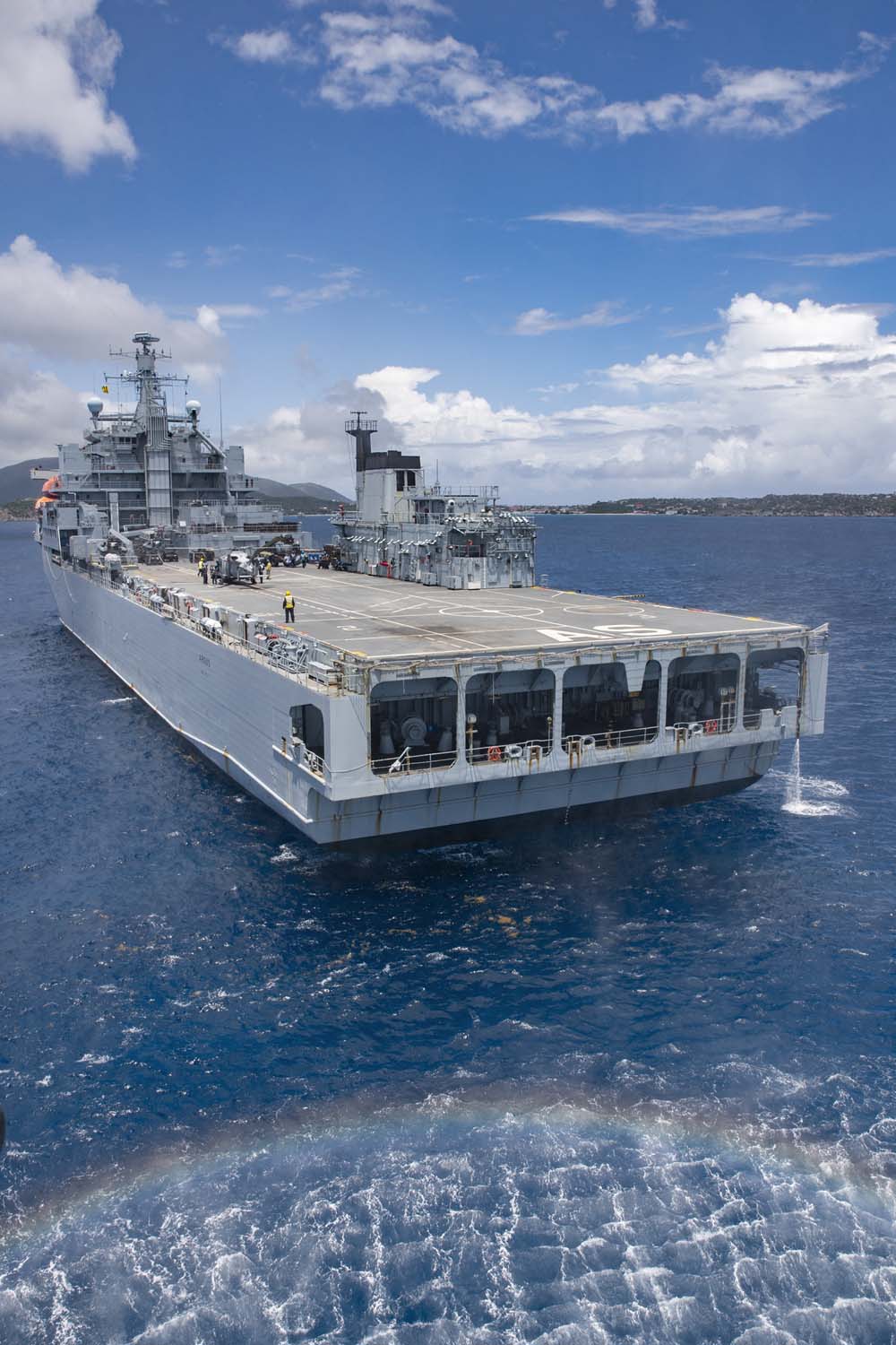 RFA Argus assisting with disaster relief in Honduras after Hurricane Eta