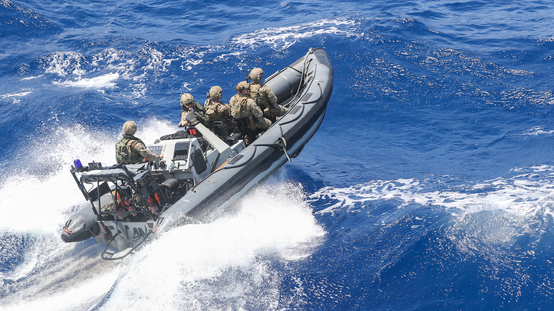 RFA Argus personnel on fast boat during drugs bust in Caribbean 031020 CREDIT Royal Navy.jpg