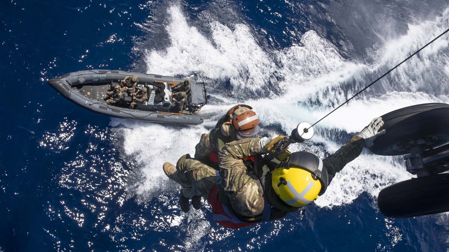 RFA Argus crew train in preparation for storm season (Picture: Royal Navy)