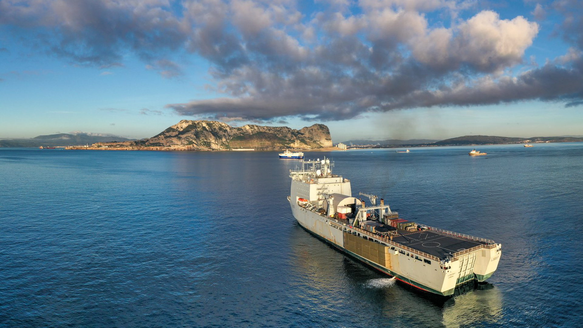 RFA Lyme Bay arrives in Gibraltar