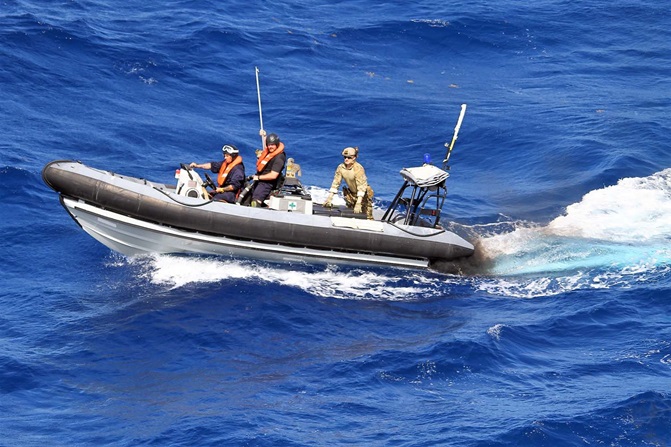 RFA Mounts Bay Seizes £190,000 Worth Of Cocaine In Drug Bust Credit Royal Navy