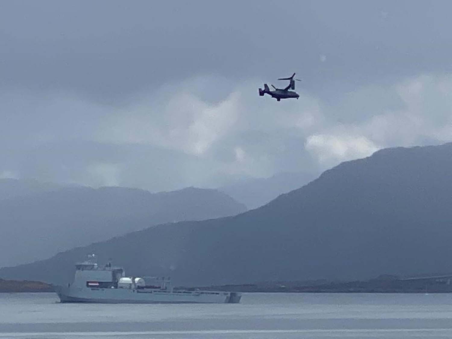 RFA Mounts Bay is the first Royal Fleet Auxiliary vessel to operate with the Osprey