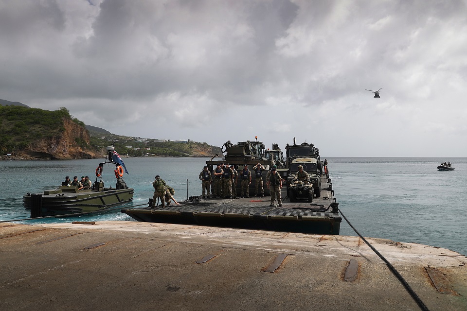 RFA Mounts Bay in disaster relief exercise at Montserrat
