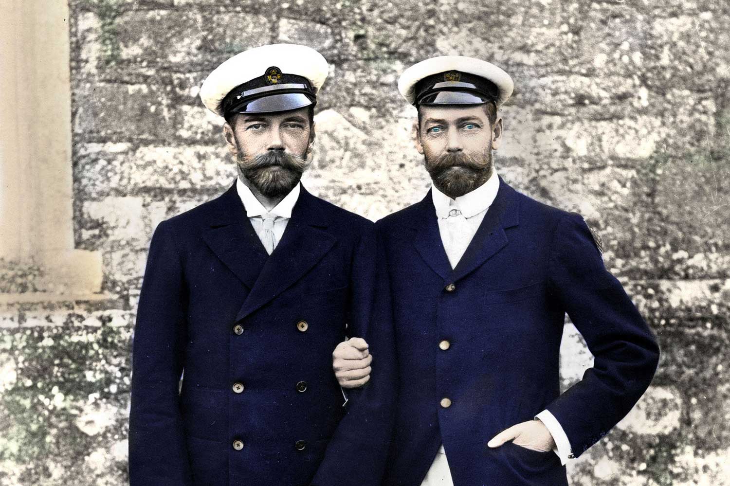 Tsar Nicholas II of Russia with his cousin King George V 