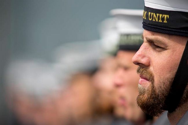 Royal Navy Sailor From HMS Bulwark Sporting A Full Set Beard 