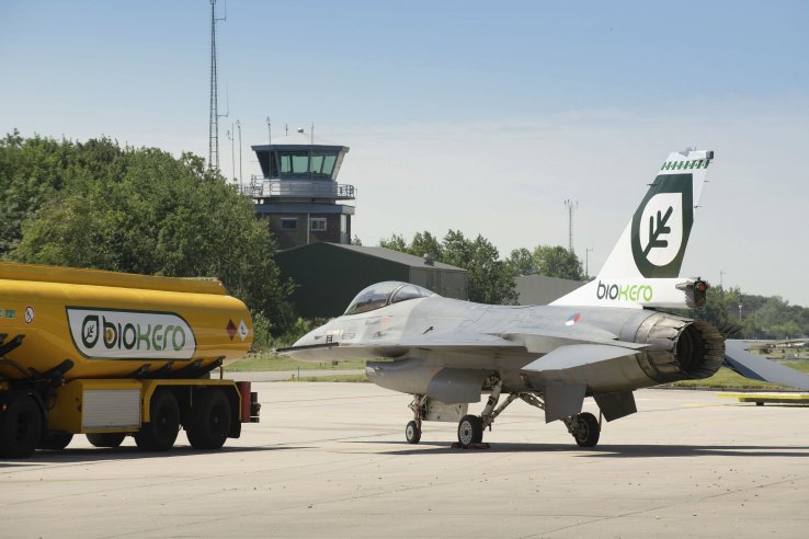 RNLAF F-16 plane which uses biofuel 050219 CREDIT Dutch MOD