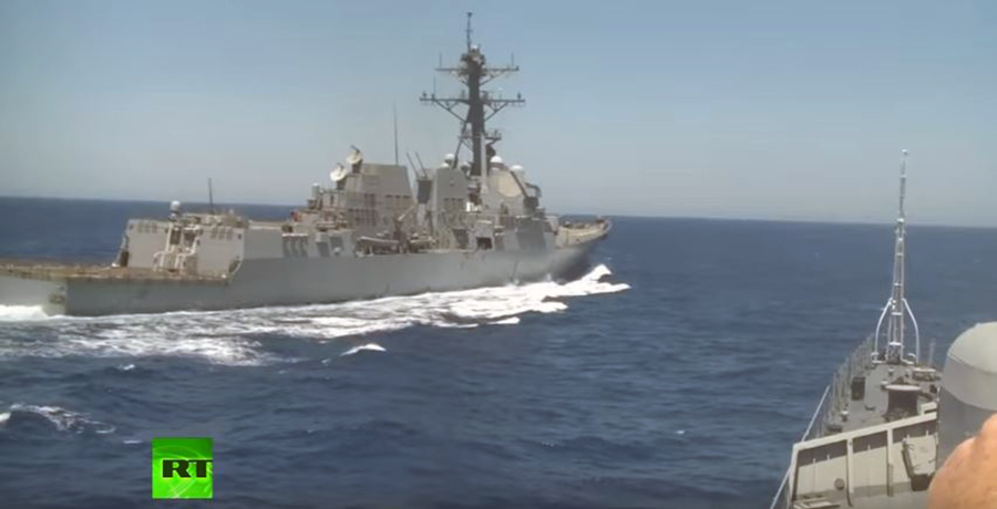US Destroyer Came “Dangerously Close” To Russian Warship