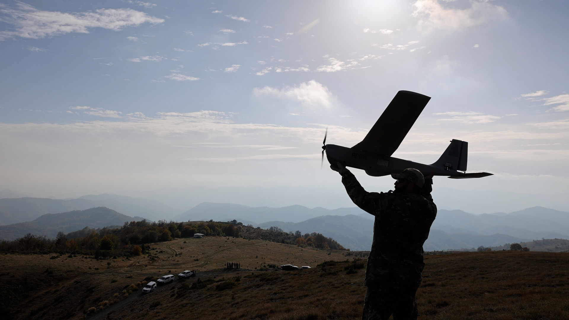 Drone takes off in Kosovo