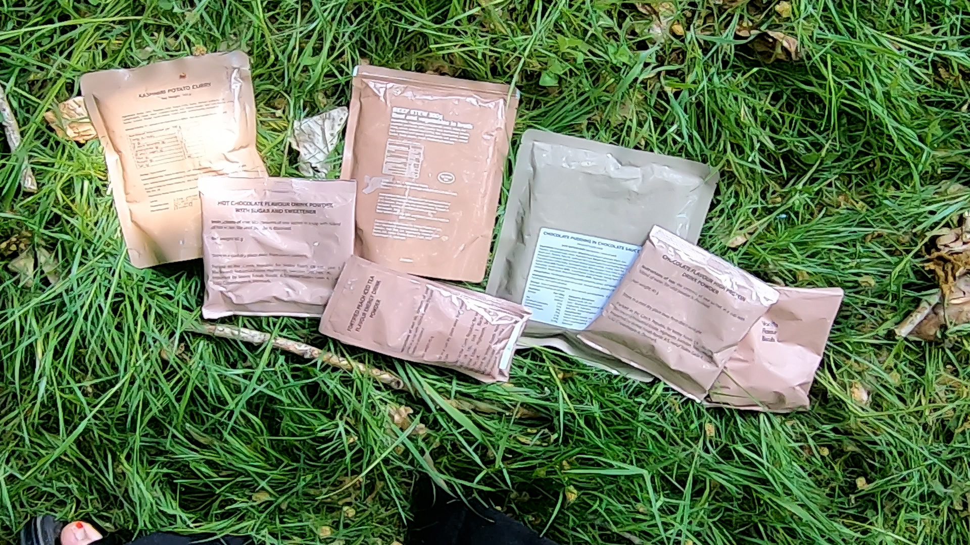 A selection of ration packs