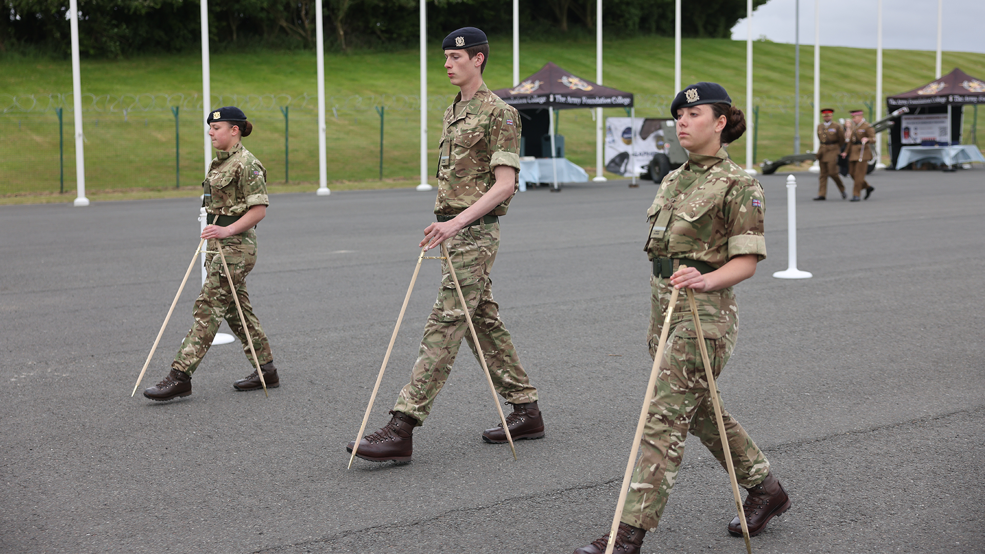 Recruits have eyes on Sandhurst pace sticking CREDIT BFBS