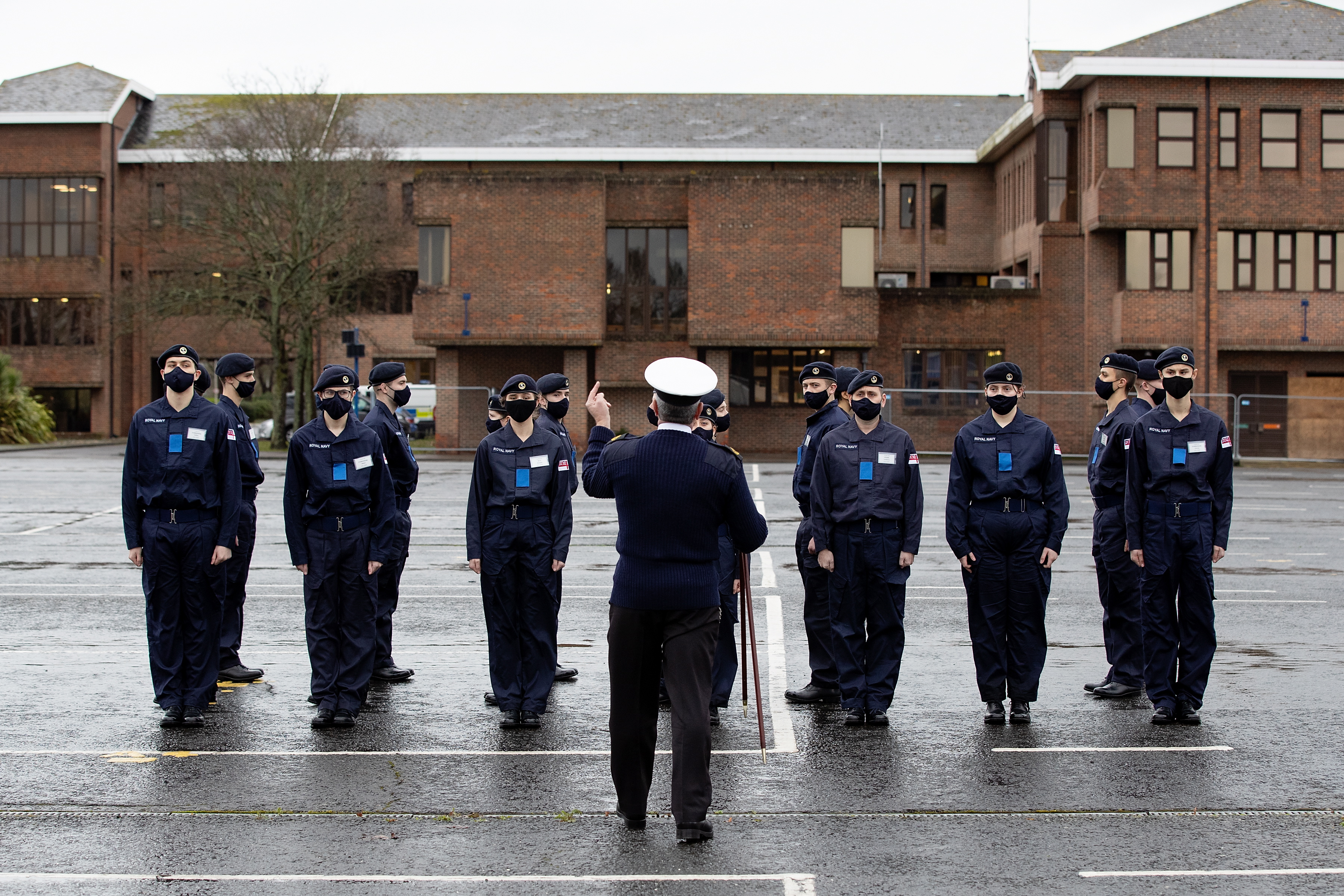 The recruits are the first civilians to train at HMS Collingwood since the Second World War (Picture: Royal Navy).
