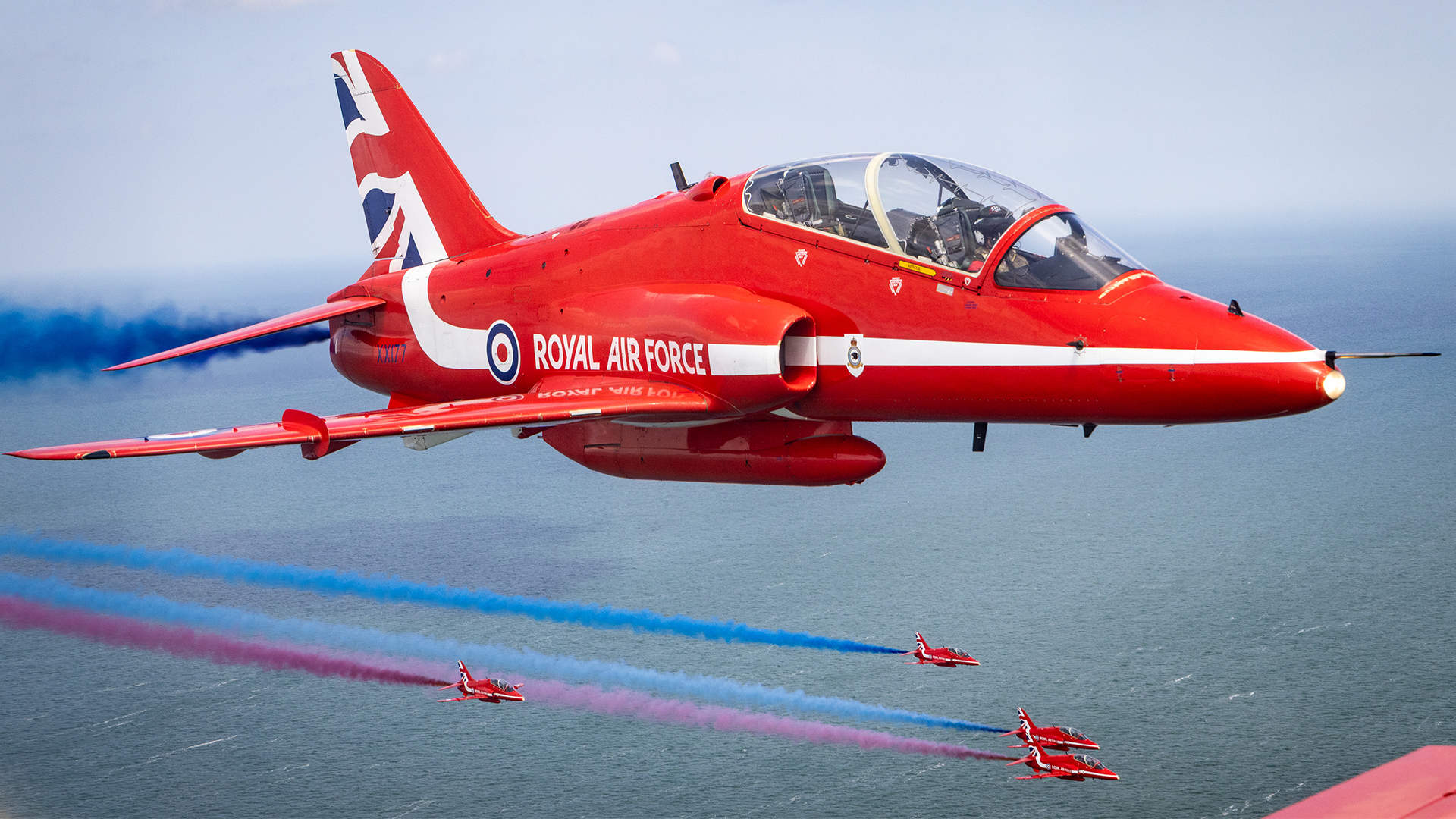The Hawk is a superb aircraft for aerobatics, with the Red Arrows having switched to the type from the Folland Gnat (Picture: MOD)