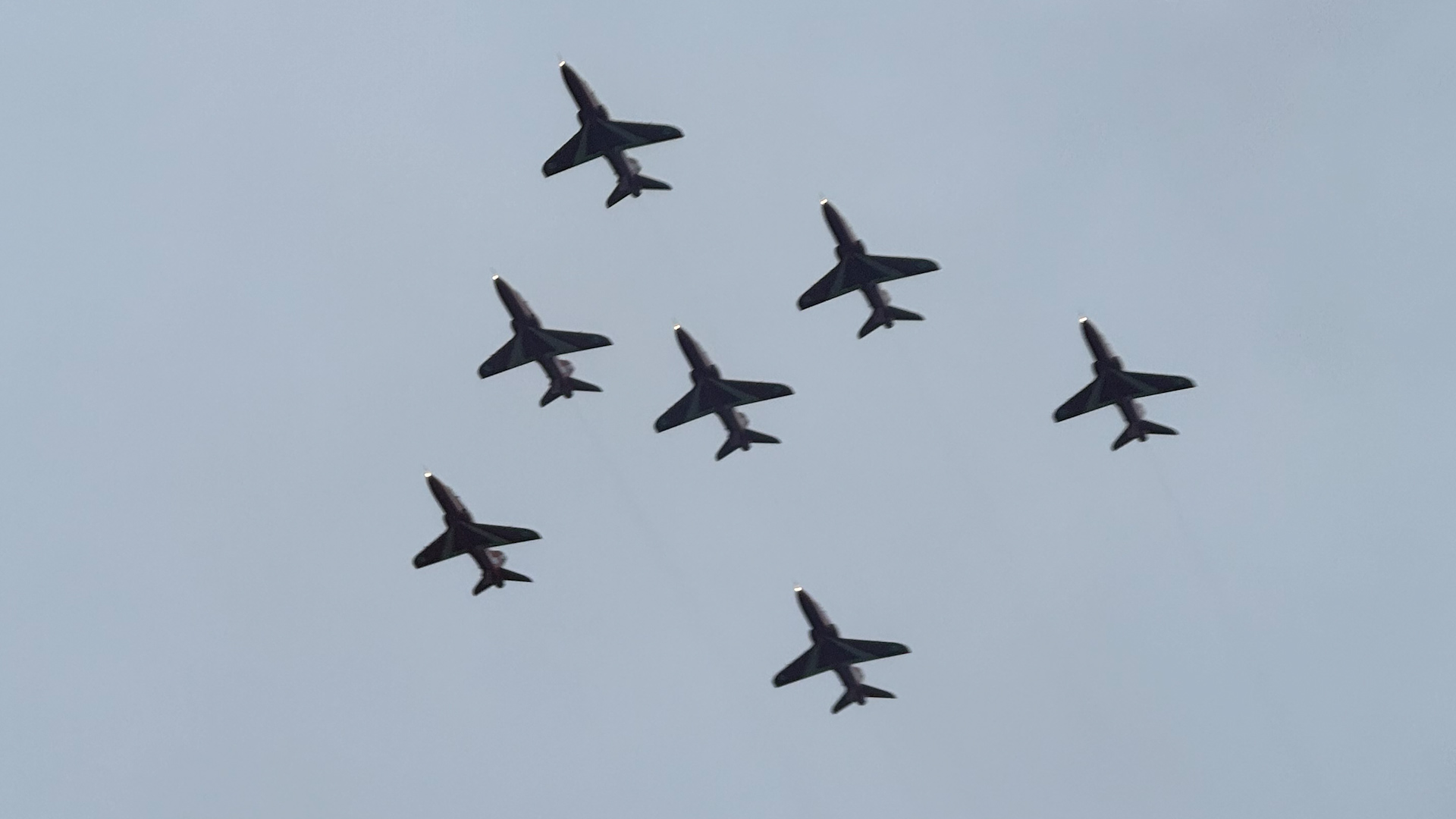 Red Arrows New Pilots for 2025 training flight over Waddington CREDIT BFBS 12.10.24