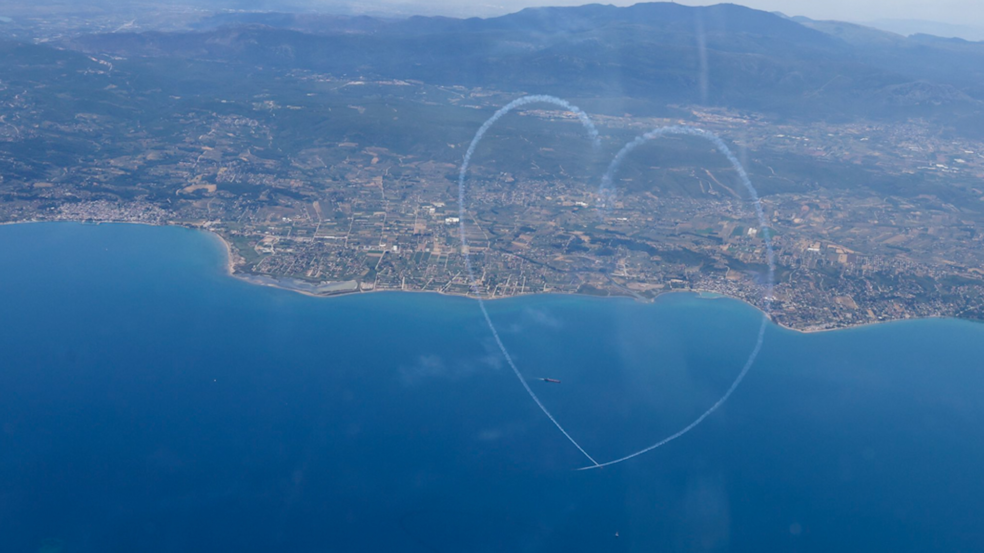 Red Arrows create image of the heart during pre-season training in Greece 23052022 CREDIT RAF Red Arrows.jpeg_.jpg