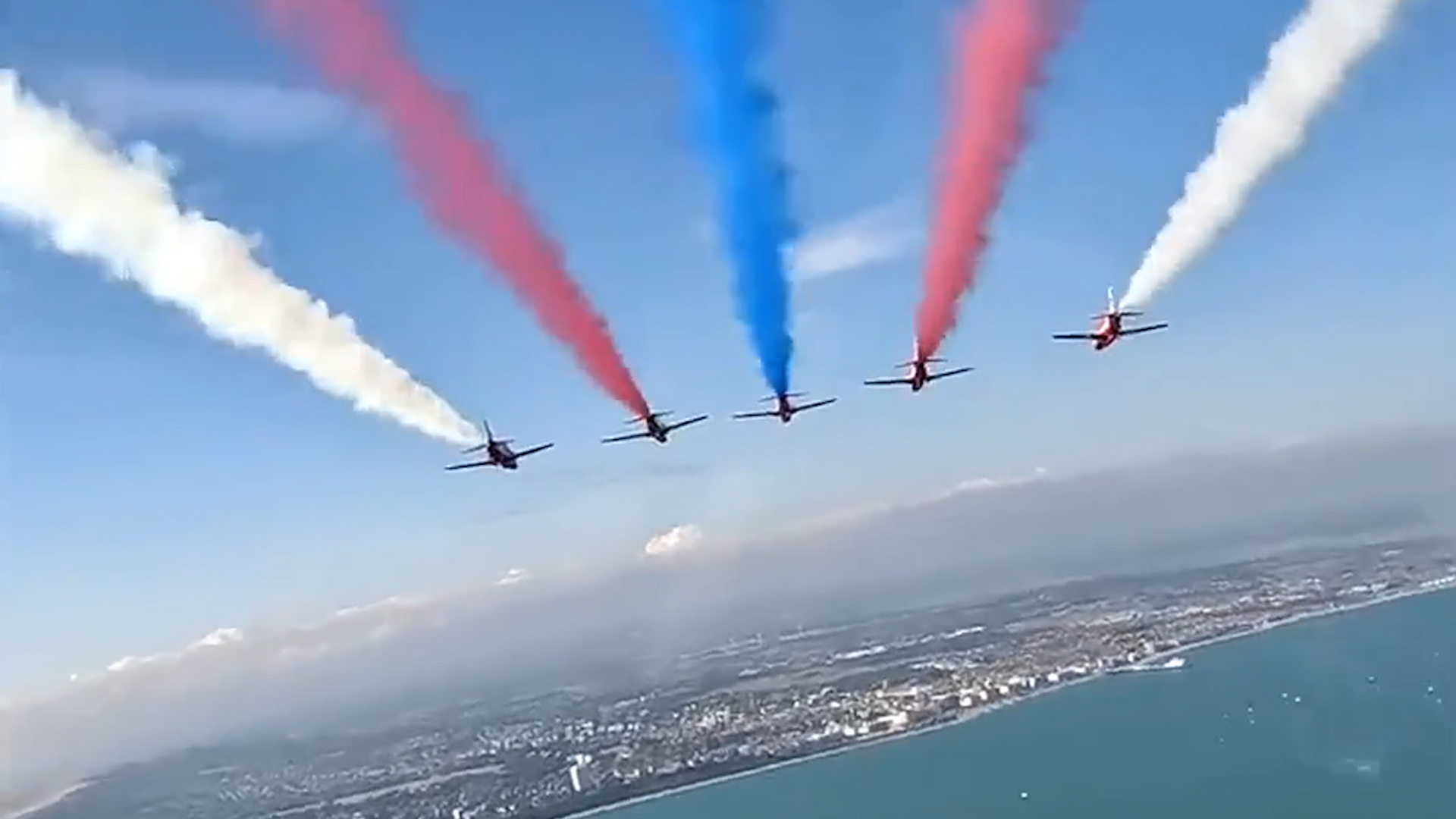 Red Arrows show off cockpit footage of Tornado manoeuvre (Picture: Red Arrows/Twitter).