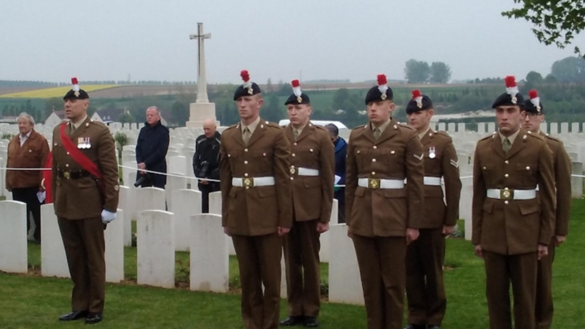 The regimental burial party (Picture: Crown Copyright).