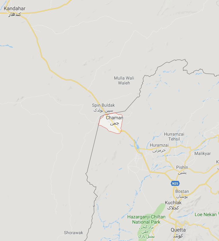 Map of the Region of southern theatre of third Anglo-Afghan War