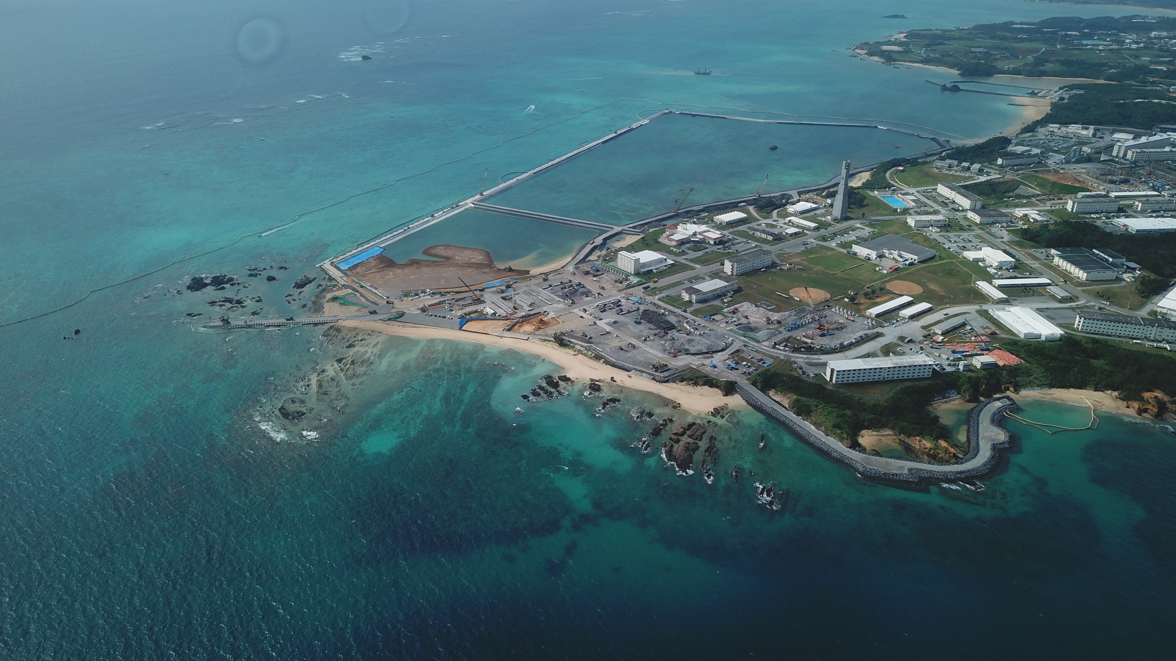 Relocation site for US Marine Corps Air Station Futenma on Okinawa where land reclamation work is in progress 250219 CREDIT PA