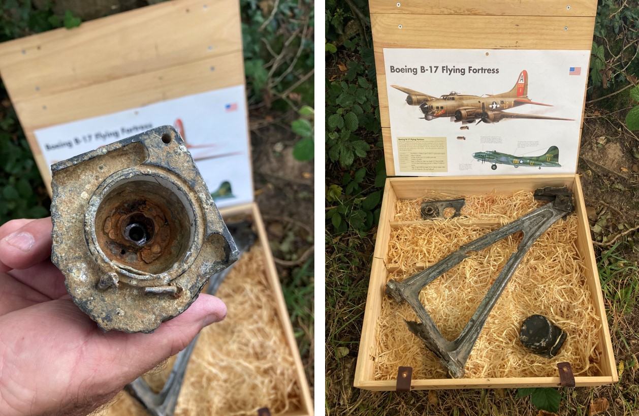 Remnants of crashed B-17 at Lude Farm Penn