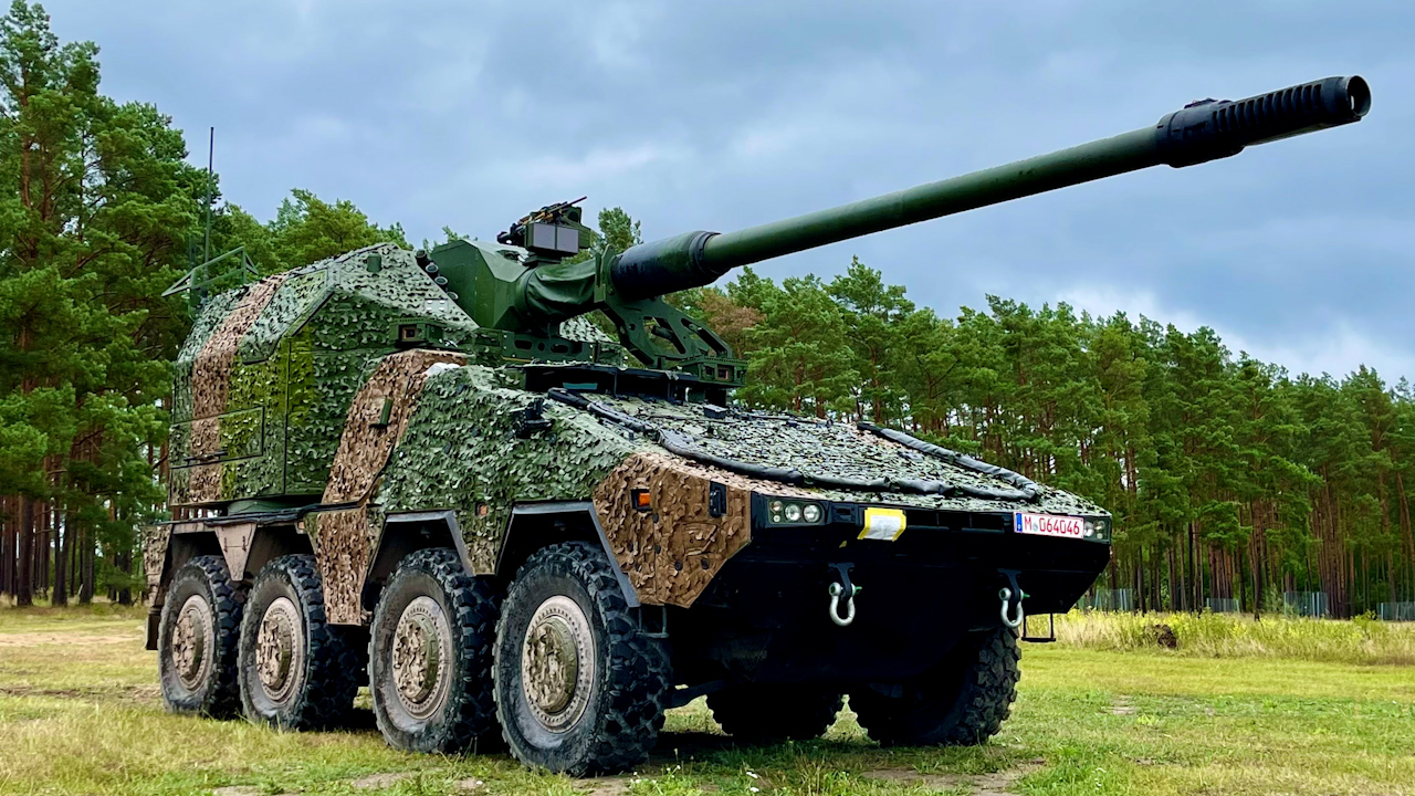 The test vehicle was configured to represent the same weight and point of balance as the RCH 155 artillery variant (Picture: MOD)