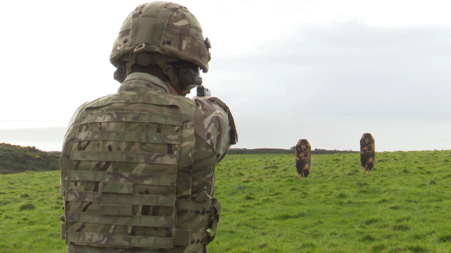 Reservists from 101 Regiment Royal Artillery brush up on small arms skills at Kirkcudbright Training Area in Scotland.