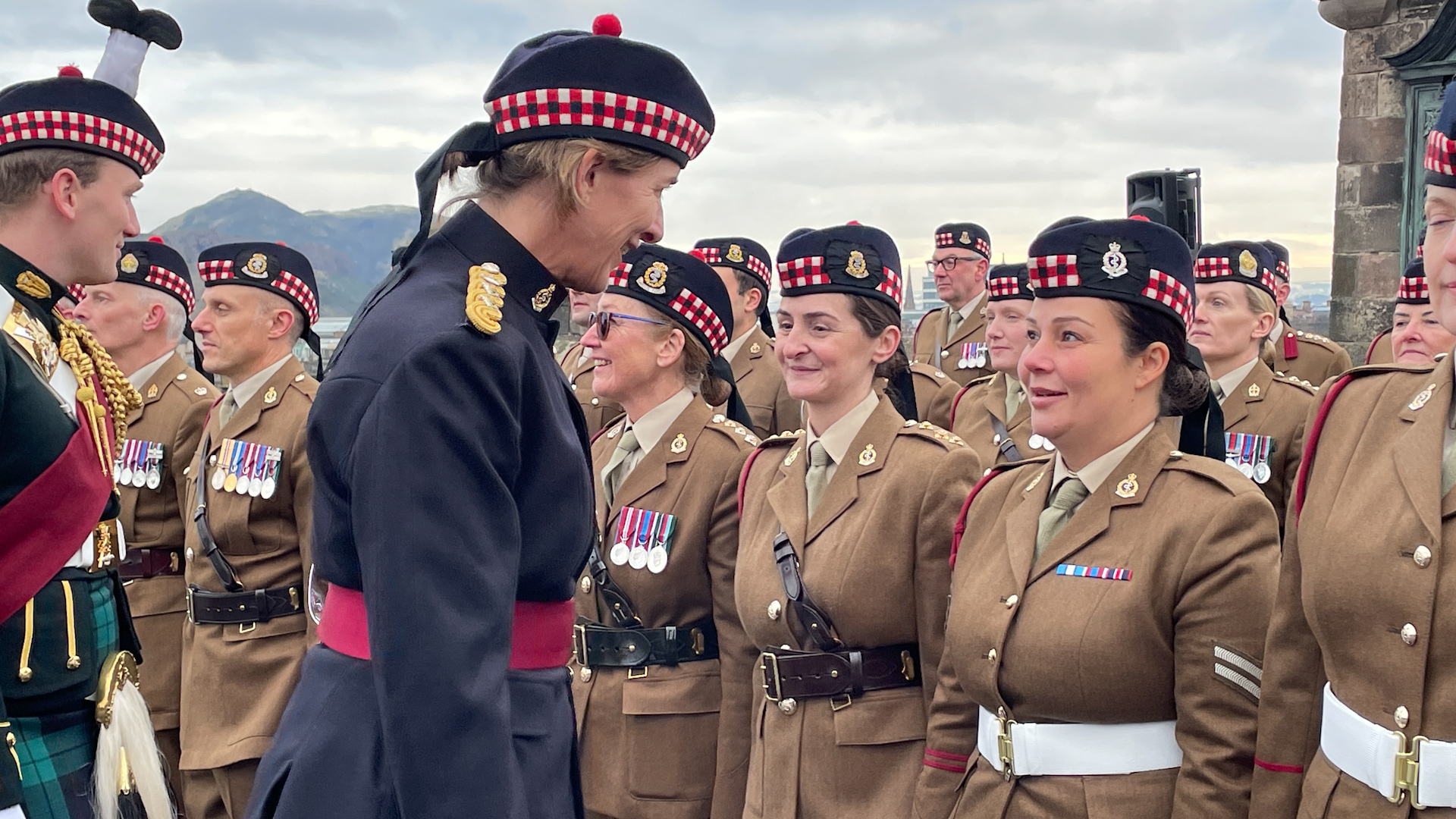 Reservists from 215 (Scottish) Multi-Role Medical Regiment Dame Katherine Grainger Edinburgh Castle 021223 CREDIT BFBS