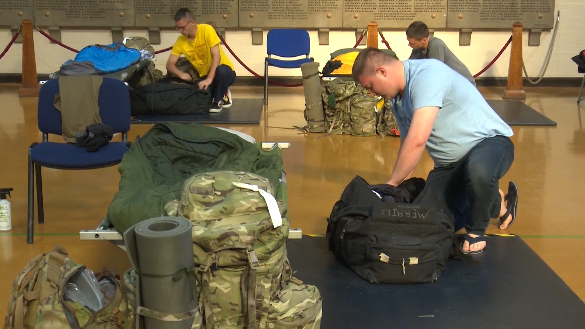 Reservists from 4 YORKS moved into their local Army reserve centre to protect their families.