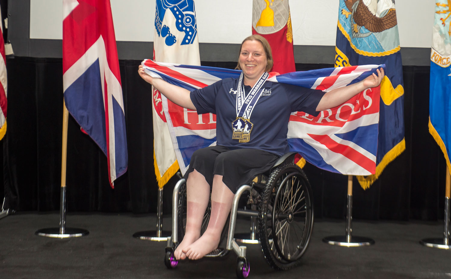 Retired British Army Corporal Nerys Pearce Warrior Games 2015