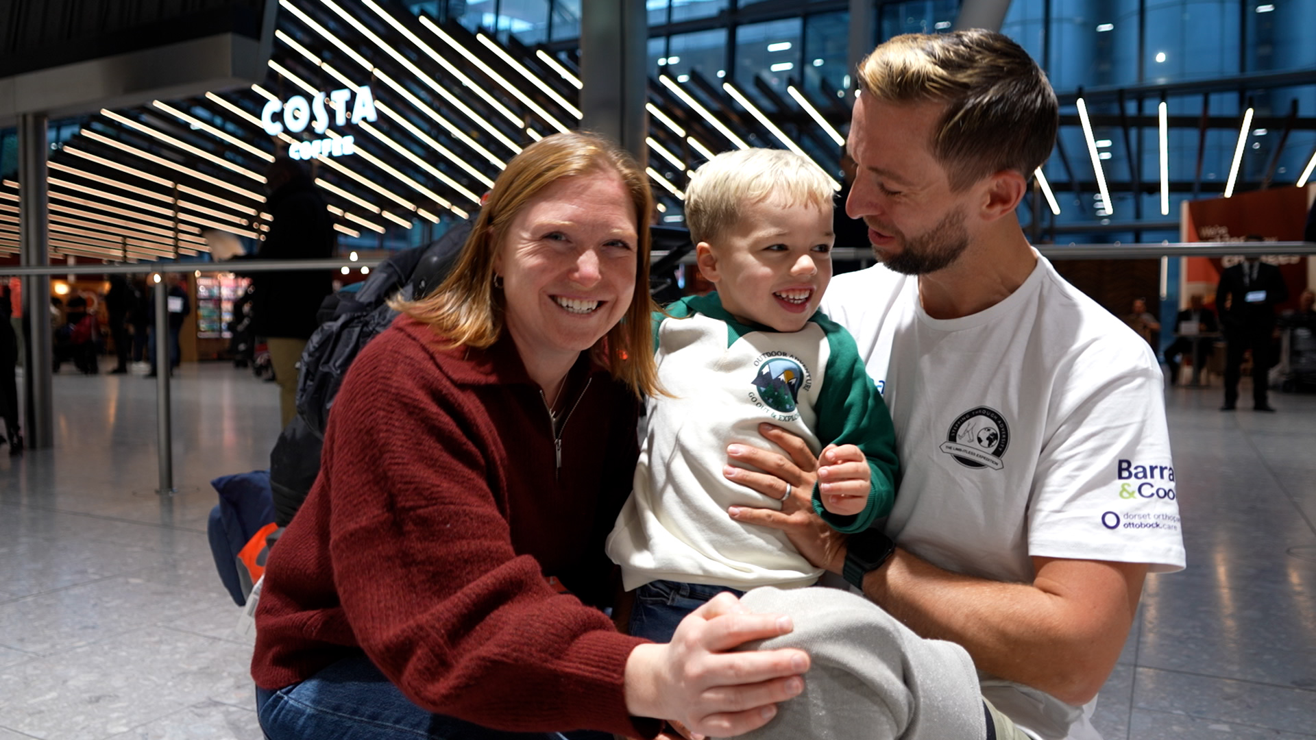 Rich Potter with Theo and wife Ellie 08112024 CREDIT BFBS