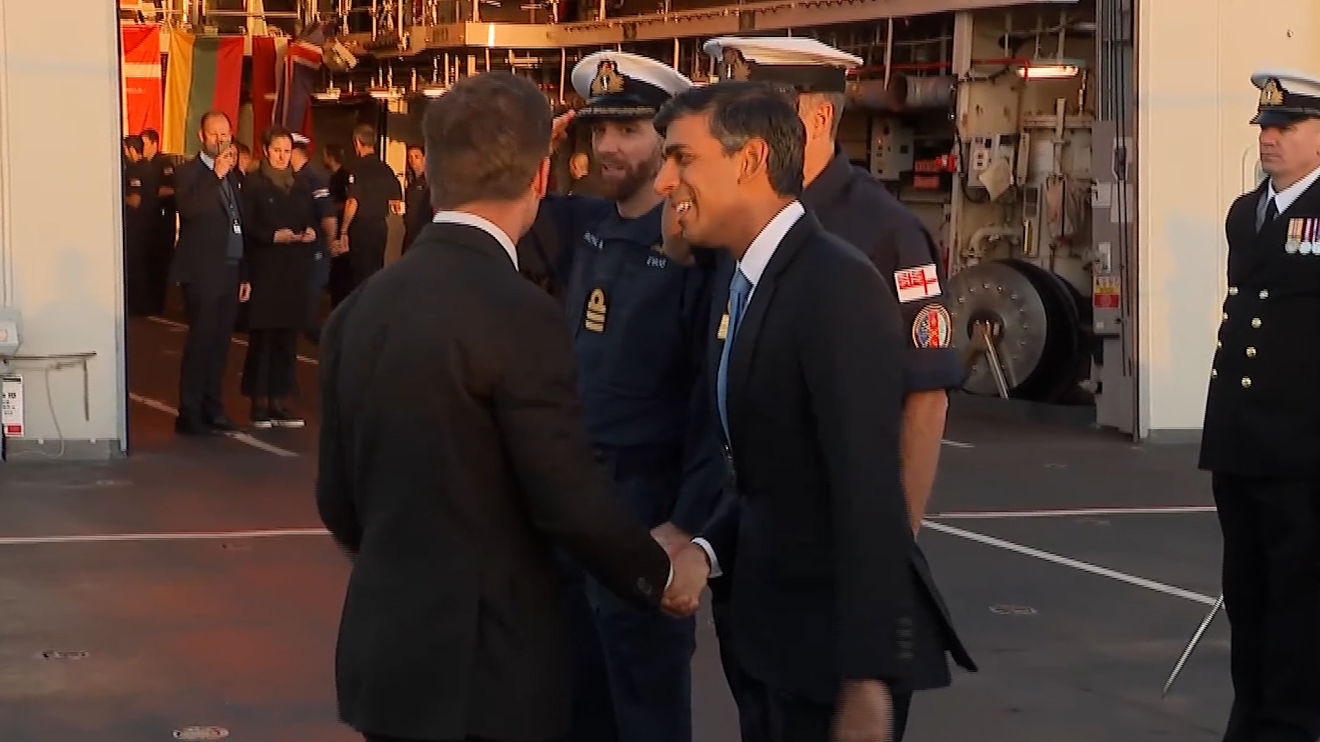 Rishi Sunak on board HMS Diamond