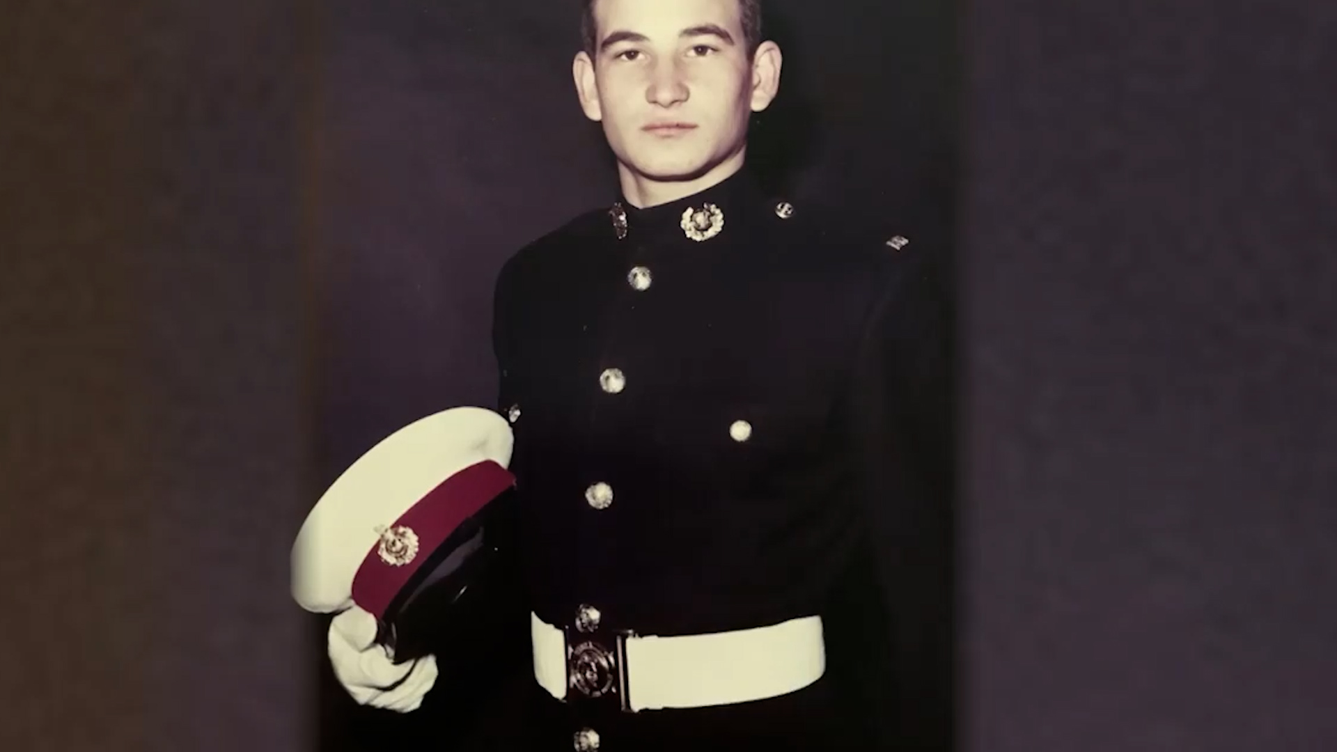 Rob Stenhouse as a young marine CREDIT Rob Stenhouse