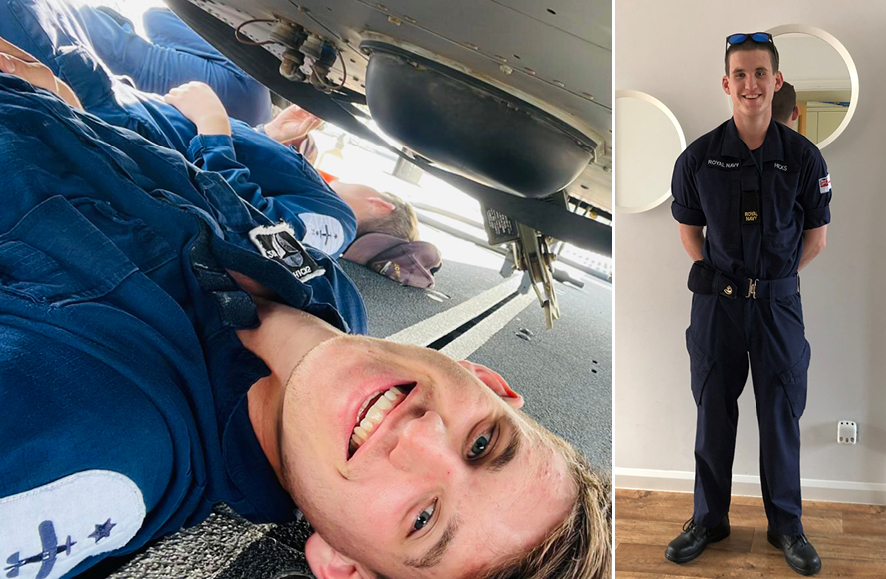 AET Rohan Hicks joined the Royal Navy in 2019 (Picture via Devon and Cornwall Police).
