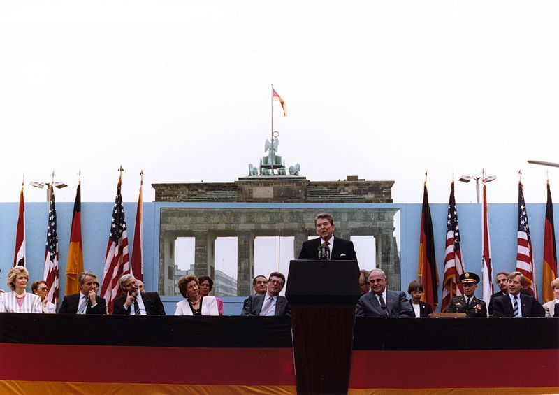 Ronald Reagan speech at the Berlin Wall SOURCE Public domain